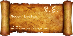 Néder Evelin névjegykártya